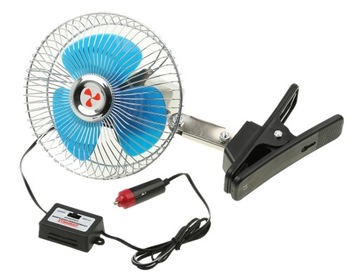 WIATRAK WENTYLATOR SAMOCHODOWY KLAMRA OBROTOWY 12V