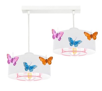 LAMPA WISZĄCA SUFITOWA MOTYLEK SPIRO 2 biały róż