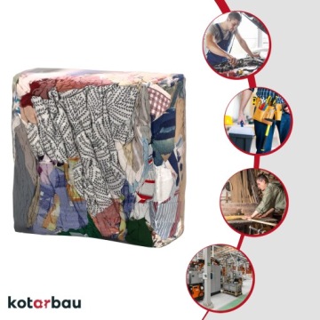 ХЛОПКОВОЕ БЕЛЬЕ ОЧИСТИТЕЛЬНОЕ 10 КГ ЦВЕТНЫЕ ТКАНИ ДЛЯ ПРОМЫШЛЕННЫХ МАСТЕРСКИХ ТРЯПКИ