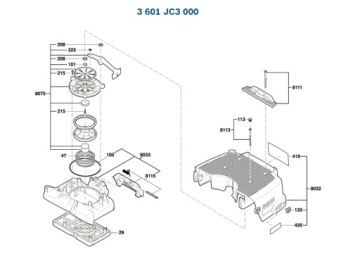 Основной корпус пылесоса BOSCH GAS35LAFC 000