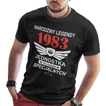 Koszulka na 40 urodziny czterdziestkę PREZENT z rocznikiem 1983 męska M