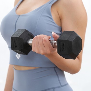 Гантели с прорезиненным покрытием, вес 22,5 кг, CROSSFIT GYM, СТАЛЬНЫЕ гантели