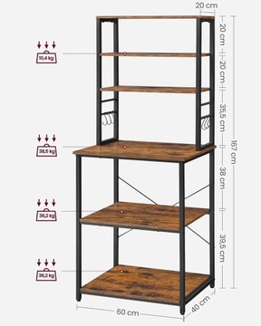 KITCHEN ISLAND шкаф-полка в ретро-рустикальном стиле с металлом LOFTOWA
