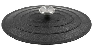 Чугунная сковорода ОВАЛЬНАЯ GOOO ЧЕРНАЯ кастрюля С КРЫШКОЙ ИНДУКЦИЯ 4,7 л