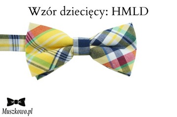 Kolorowe szelki z muszką do przedszkola szkoły