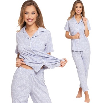 Moraj Veľmi jemné bavlnené rozopínateľné dámske pyžamo 6000-002 M