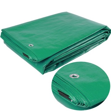 ЗЕЛЕНЫЙ БРЕЗЕНТ 6x4м СУПЕР ПРОЧНЫЙ МЕГА ТОЛЩИЙ КОВРИК