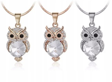 ОЖЕРЕЛЬЕ ИЗ РОЗОВОГО ЗОЛОТА С КУЛОНОМ-СОВОЙ-ЦЕПОЧКОЙ