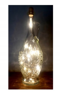 Lampki na druciku 2m z bateriami 20led ciepłe