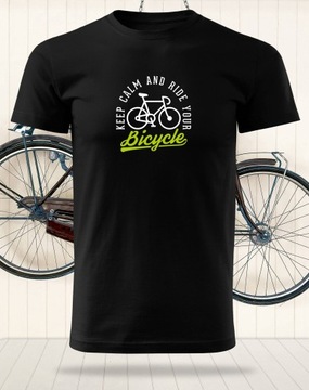 Футболка с ярким логотипом KEEP CALM RIDE BICYCLE