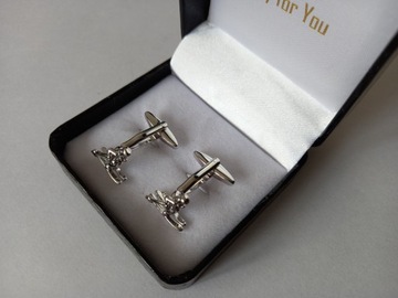 Spinki do mankietów Exciting Narciarz Narty Sport