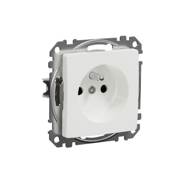 Sedna Design Одинарная розетка с белыми шторками