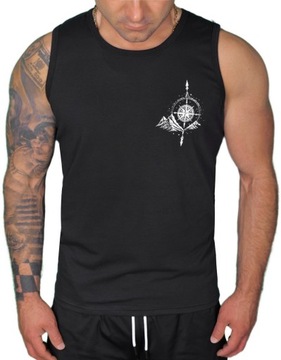 KOSZULKA MĘSKA TANK TOP NA RAMIĄCZKACH GŁADKA