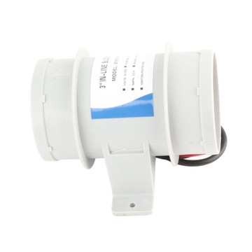 WENTYLATOR JACHTOWY LINIOWY KOMORY SILNIKA DO ŁODZI 12V 90MM 145CFM 3CALI