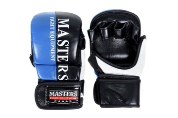 XL Rękawice MASTERS do MMA GFS-10 długi rzep SKÓRA NATURALNA