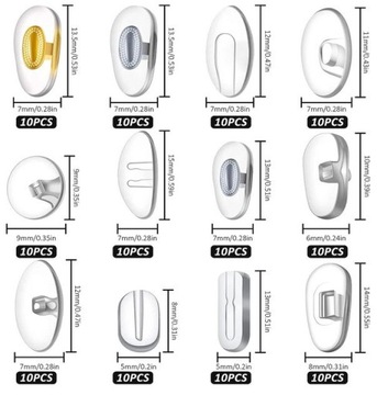 РЕМОНТНЫЙ КОМПЛЕКТ ДЛЯ ОЧКОВ ВИНТЫ СИЛИКОНОВЫЕ ВИНТЫ ДЛЯ НОСА 60 ПАР