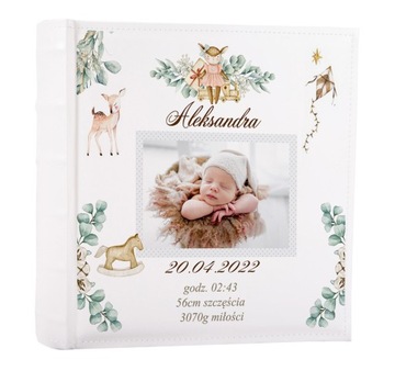 ALBUM NA ZDJĘCIA DZIECKO CHRZEST 40 STRON CZARNYCH METRYCZKA