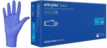 Rękawiczki Jednorazowe Nitrylowe Nitrylex Basic-M 100 Sztuk