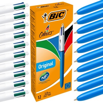 BIC ZESTAW 4COLOURS ORIGINAL MEDIUM DŁUGOPIS AUTOMATYCZNY 4 KOLORY x12