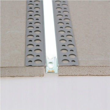 Алюминиевый СВЕТОДИОДНЫЙ ПРОФИЛЬ Для плит GK Гипсокартон 2м 200см Для светодиодных лент - КОМПЛЕКТ