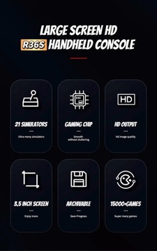 Портативная игровая консоль R36S в стиле ретро, ​​экран IPS 3,5 дюйма, R36S 64 ГБ