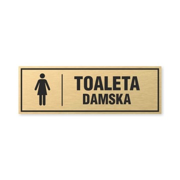 Tabliczka złota z taśmą OPZ-125 TOALETA DAMSKA