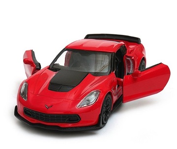 Chevrolet Corvette Z06 2017 модель Welly 1:34 красный