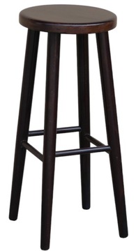 TABORET BAROWY DREWNIANY WYSOKI 70 kolor brąz