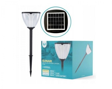 LAMPA SOLARNA LED SUNARI FLS-98 SŁUPEK MODERN 3/4/6000L 2200mAh ALU +PIR