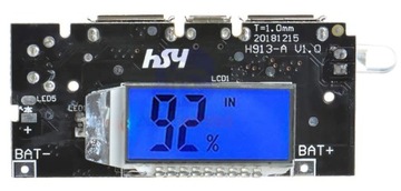 Moduł Power Bank 2x USB 2.1A 1A 18650 Li-ion LCD