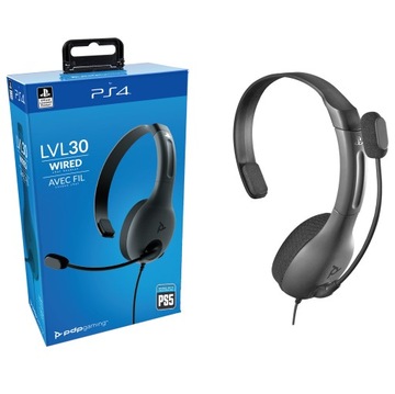Проводные наушники PDP PS5 PS4 LVL30 Черный SONY