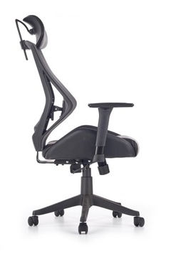 Вращающийся офисный стул ERGONOMIC HASEL, черный, спинка из профилированной сетки