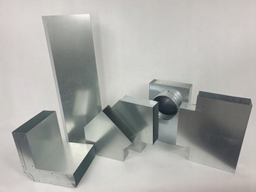 ВЫХОД ФИТИНГА ОТ ПРЯМОУГОЛЬНИКА НА КРУГ 150X50/100