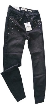 New Look spodnie jeansowe czarne dżety 34