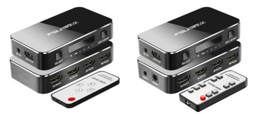 Переключатель HDMI 1 из 4 с экстрактором ARC, поддержкой HDCP2.2, 4K, 3D, HDR + пульт дистанционного управления