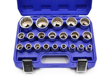 НАБОР 12-СТОРОННИХ ГОЛОВОК, 21 ЭЛЕМЕНТ ГОЛОВКИ