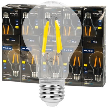 10x ŻARÓWKA LED ZESTAW E27 A60 OZDOBNA FILAME