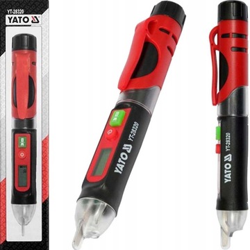 INDUKCYJNY PRÓBNIK WSKAŹNIK NAPIĘCIA 12-1000V LCD