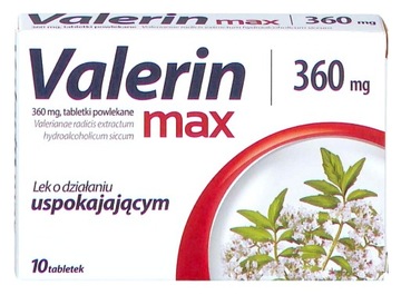 VALERIN MAX 360mg waleriana Uspokojenie 10 tabl.
