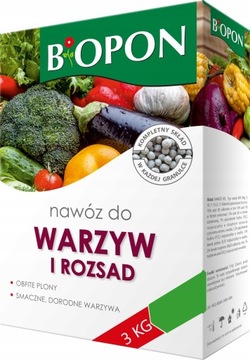 NAWÓZ DO WARZYW I ROZSAD POMIDORÓW OGÓRKÓW 3KG