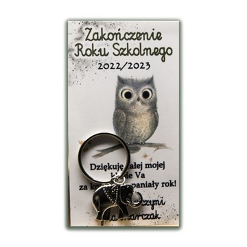 Podziękowanie na zakończenie roku brelok breloczek