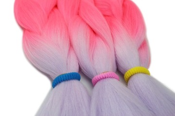 СИНТЕТИЧЕСКИЕ волосы для косичек ЦВЕТНЫЕ косички НАРАЩИВАНИЕ ВОЛОС ОМБРЕ