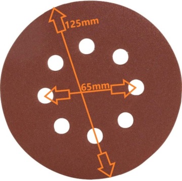 Диски для наждачной бумаги на липучке 125мм P36 20шт.