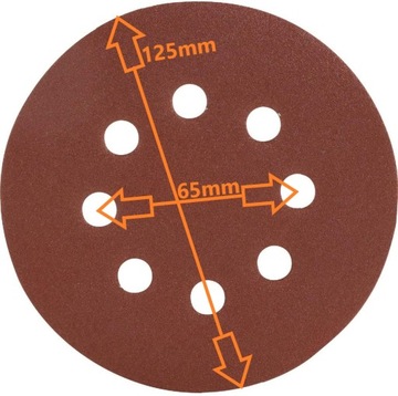 Диски для наждачной бумаги на липучке 125мм P80 20шт.