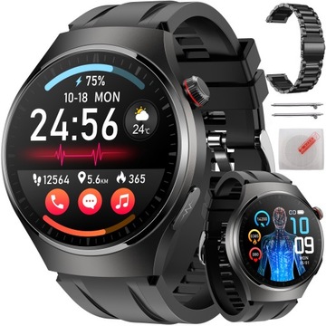 SMARTWATCH Zegarek EKG Ciśnieniomierz z Pomiarem Glukozy HRV Skład Krwi PL