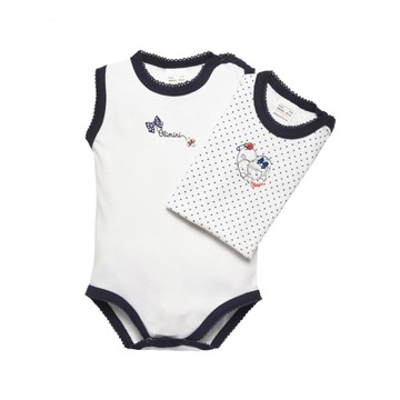 Dwupak body na ramiączkach dla dziewczynki, biały, Olimpias, r. 44