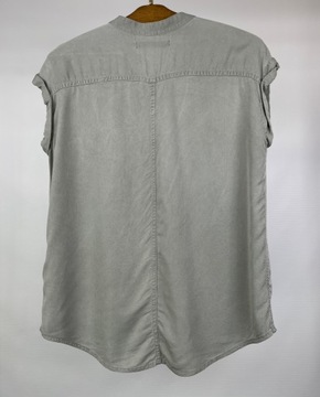 Bluzka damska koszulowa oliwkowa luźna wiskoza CALVIN KLEIN JEANS r. S