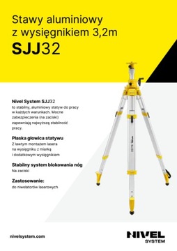 NIVEL SYSTEM NL500R DIGITAL NIWELATOR LASEROWY ROTACYJNY ŁATA STATYW SJJ32