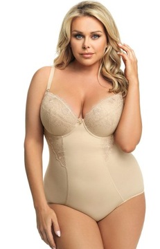 Modelujące BEŻOWE body GORSENIA G184 LIVIA, 90C