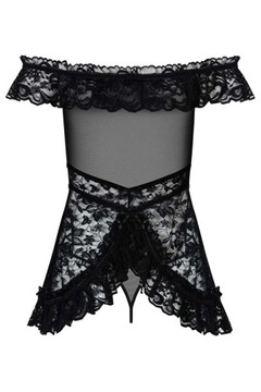 OBSESSIVE Babydoll i stringi Flores S/M